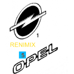 Tabliczka z nazwą Opel, koniec tylu