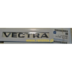 Emblemat z nazwą VECTRA- brak wycofane ze sprzedazy